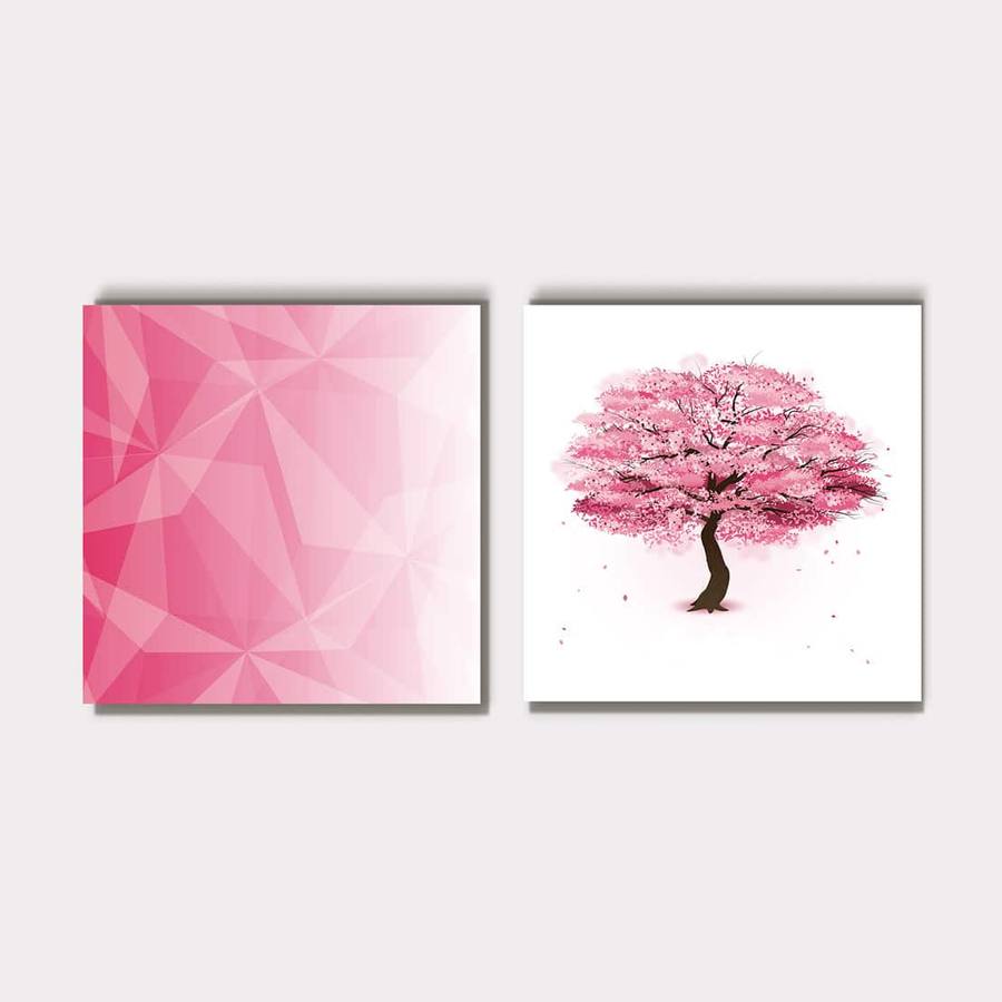 Kit Quadros Decorativos Geométrico Rosa - quadro decorativo em ambiente decorado