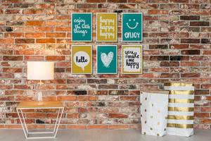 Kit Quadros Decorativos Happy - detalhe da moldura e acabamento