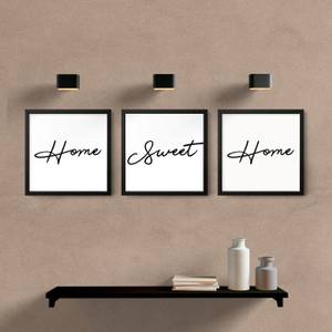 Kit quadros decorativos quarto sala home sweet home