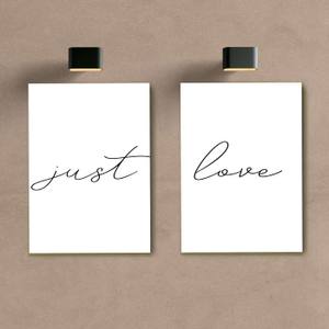Kit Quadros Decorativos Just Love - quadro decorativo em ambiente decorado