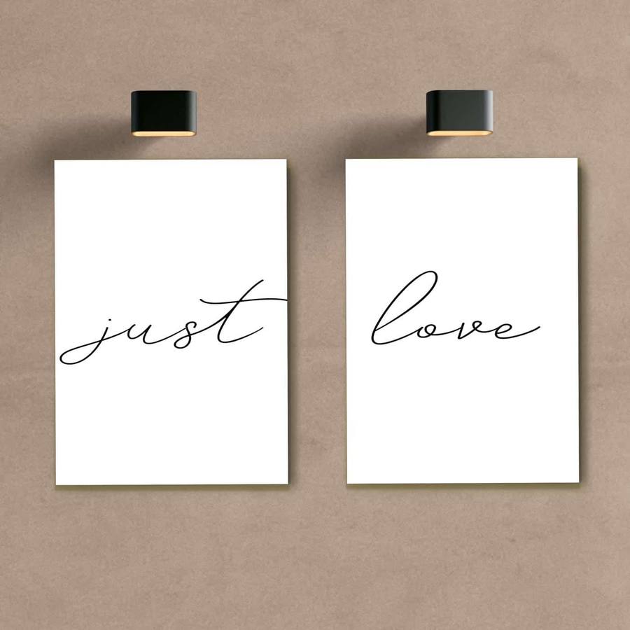 Kit Quadros Decorativos Just Love - quadro decorativo em ambiente decorado