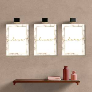 Kit Quadros Decorativos Love Lives Here - quadro decorativo em ambiente decorado