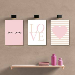 Kit Quadros Love - quadro decorativo em ambiente decorado