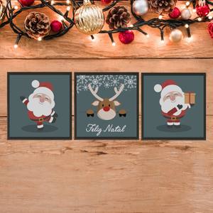 Kit Quadros Decorativos Natal | Wallze