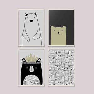 Kit Quadros Decorativos Quarto de Criança Ursinhos | Wallze