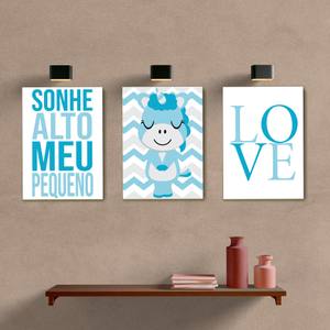 Kit Quadros Decorativos Quarto de Menino - quadro decorativo em ambiente decorado