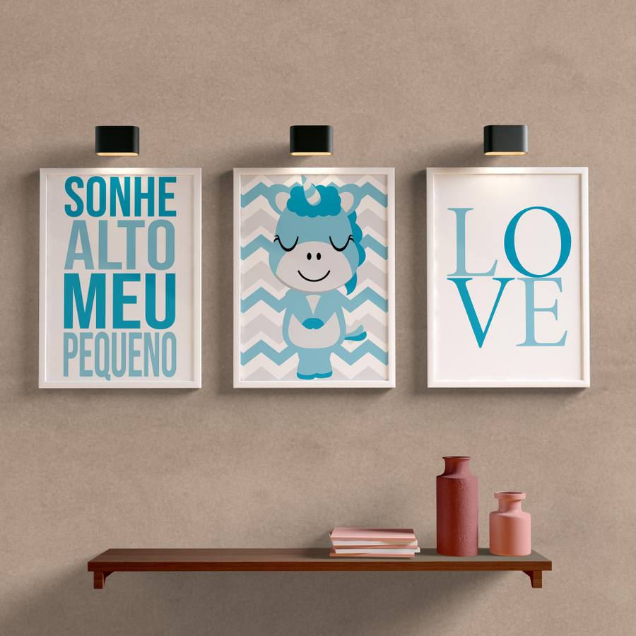 Kit Quadros Decorativos Quarto de Menino