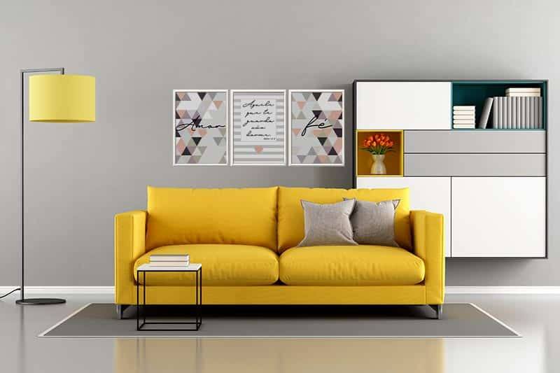 Kit Quadros Decorativos Quarto/Sala Amor e fé - imagem 5