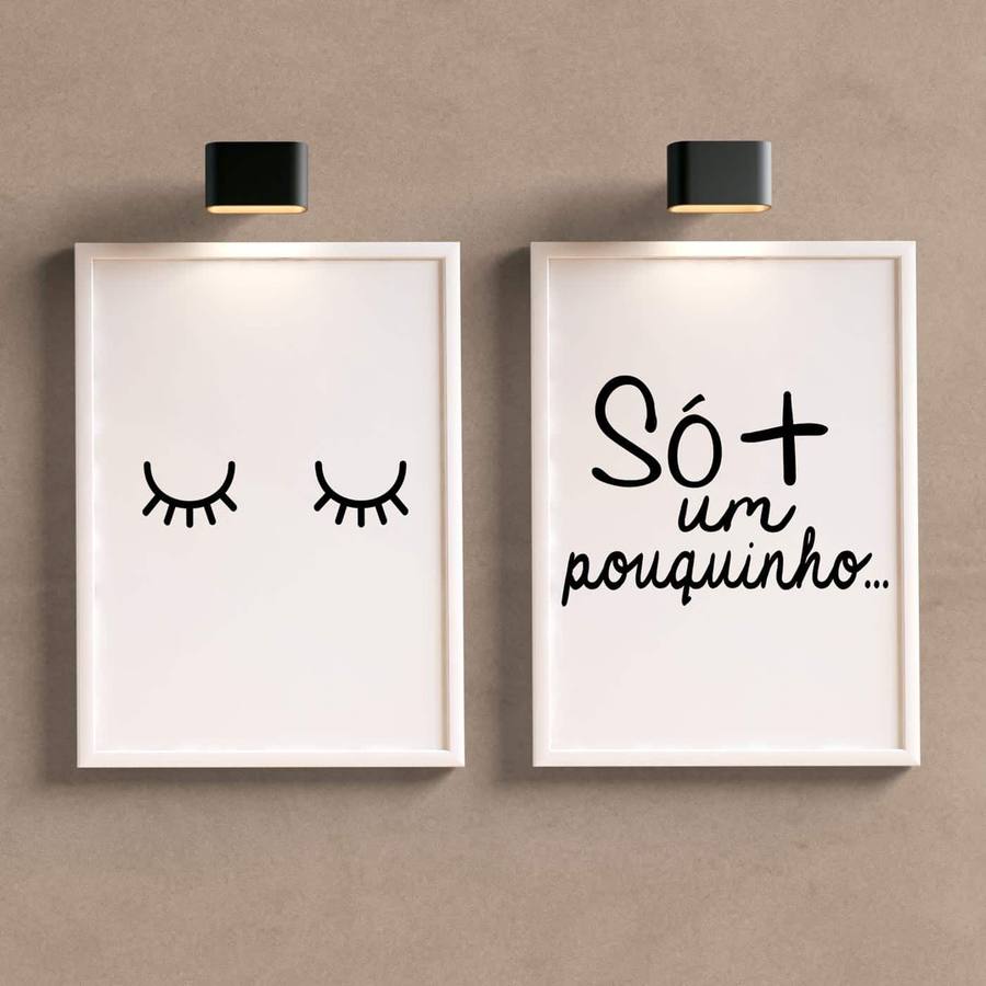 Kit Quadros Decorativos Quarto Só + um pouquinho