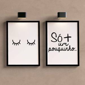 Kit Quadros Decorativos Quarto Só + um pouquinho - detalhe da moldura e acabamento
