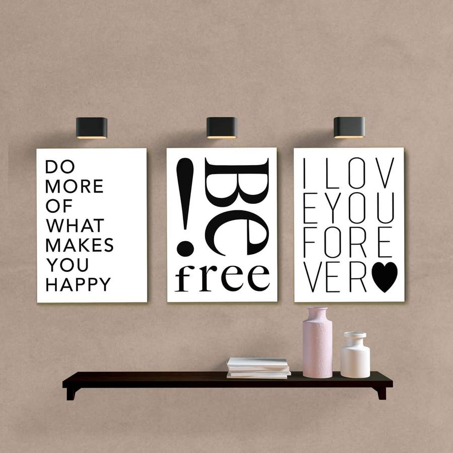 Kit Quadros Decorativos Sala Be Free - quadro decorativo em ambiente decorado