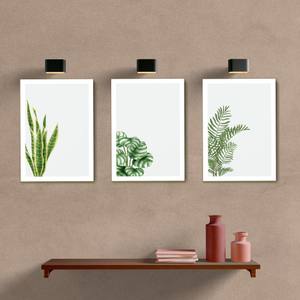 Kit Quadros Decorativos Sala Folhas - quadro decorativo em ambiente decorado