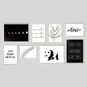 Kit Quadros Decorativos Sala Panda | Wallze