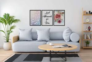 Kit Quadros Decorativos Sala/Quarto Local Abençoado por Deus - vista aproximada da impressão