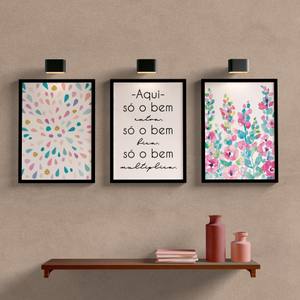 Kit Quadros Decorativos Só o bem - detalhe da moldura e acabamento