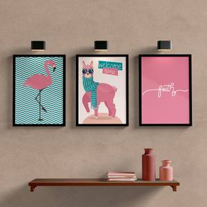 Kit Quadros Decorativos Welcome Home - detalhe da moldura e acabamento