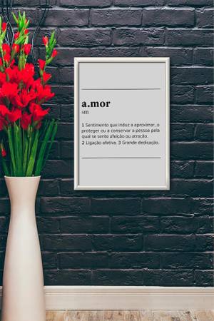Quadro Decorativo A.mor - vista aproximada da impressão