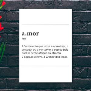 Quadro Decorativo A.mor - detalhe da moldura e acabamento