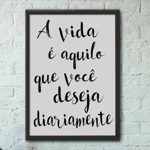 Quadro Decorativo A vida é aquilo que você deseja - quadro decorativo em ambiente decorado