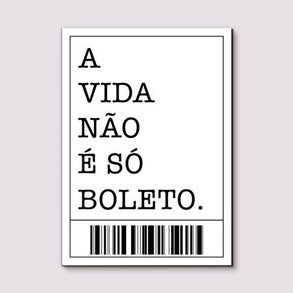 Quadro Decorativo A vida não é só boleto - detalhe da moldura e acabamento