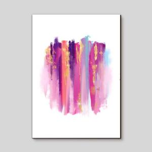 Quadro Decorativo Abstrato Pink - detalhe da moldura e acabamento