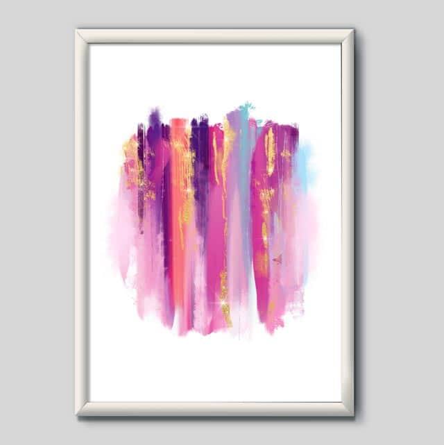 Quadro Decorativo Abstrato Pink | Wallze