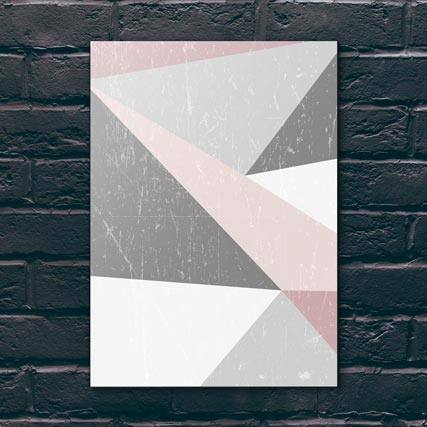 Quadro Decorativo Abstrato - detalhe da moldura e acabamento