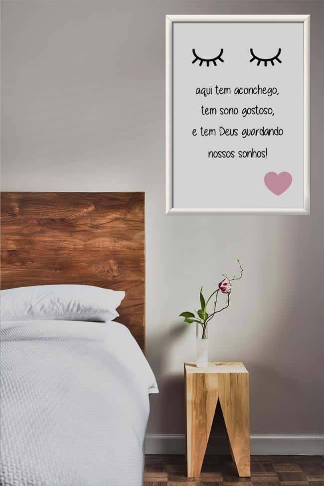 Quadro Decorativo Aconchego - vista aproximada da impressão