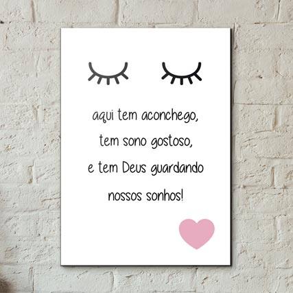 Quadro Decorativo Aconchego - detalhe da moldura e acabamento