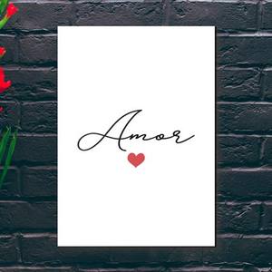 Quadro Decorativo Amor - detalhe da moldura e acabamento