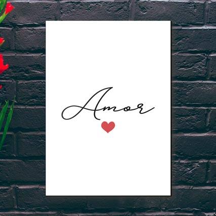 Quadro Decorativo Amor - detalhe da moldura e acabamento