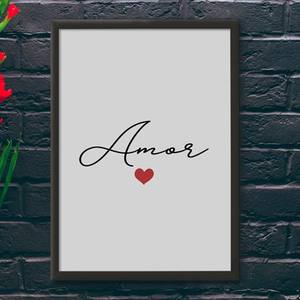 Quadro Decorativo Amor - quadro decorativo em ambiente decorado