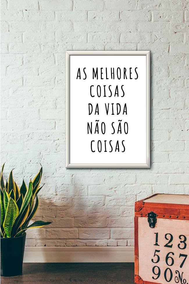 Quadro Decorativo As melhores coisas da vida - vista aproximada da impressão