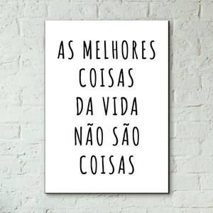 Quadro Decorativo As melhores coisas da vida - detalhe da moldura e acabamento