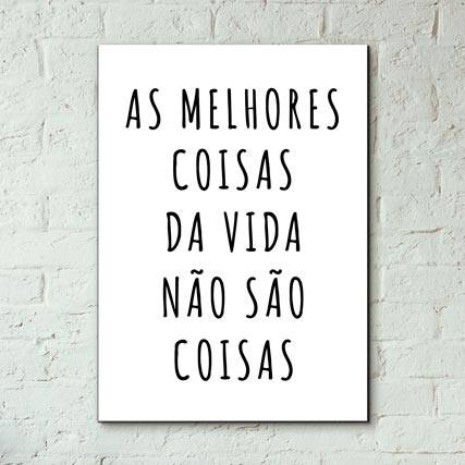 Quadro Decorativo As melhores coisas da vida - detalhe da moldura e acabamento