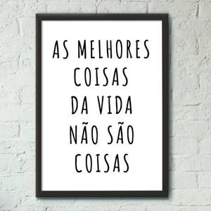 Quadro Decorativo As melhores coisas da vida | Wallze