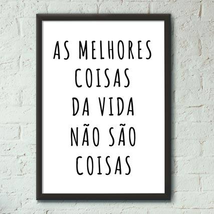 Quadro Decorativo As melhores coisas da vida | Wallze
