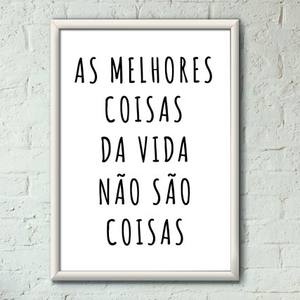 Quadro Decorativo As melhores coisas da vida - quadro decorativo em ambiente decorado