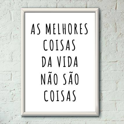 Quadro Decorativo As melhores coisas da vida - quadro decorativo em ambiente decorado
