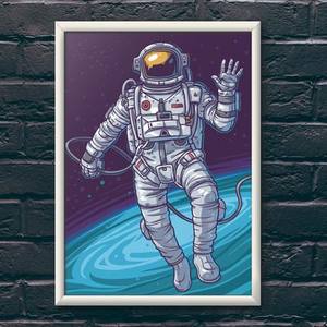 Quadro Decorativo Astronauta | Wallze