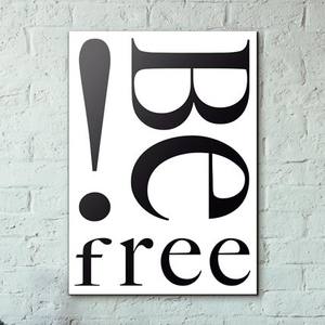 Quadro Decorativo Be Free - detalhe da moldura e acabamento