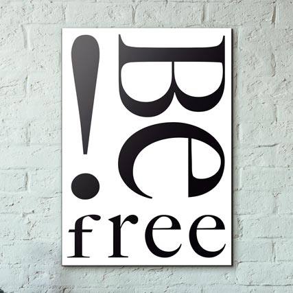 Quadro Decorativo Be Free - detalhe da moldura e acabamento