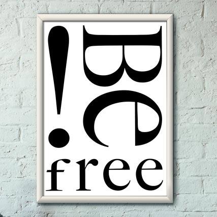 Quadro Decorativo Be Free - quadro decorativo em ambiente decorado