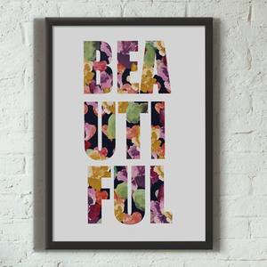 Quadro Decorativo Beautiful - quadro decorativo em ambiente decorado