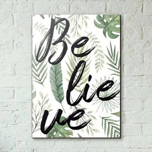 Quadro Decorativo Believe - detalhe da moldura e acabamento