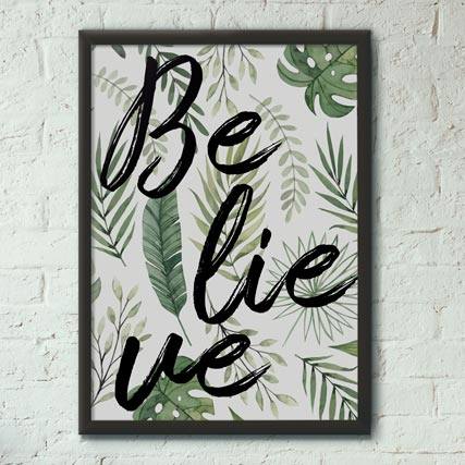 Quadro Decorativo Believe - quadro decorativo em ambiente decorado