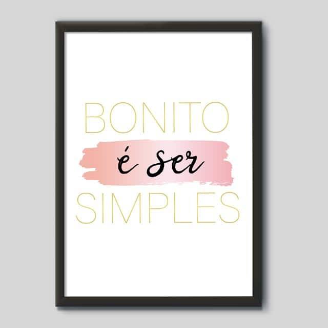 Quadro Decorativo Bonito é ser simples - quadro decorativo em ambiente decorado