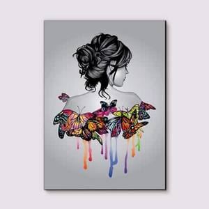 Quadro Decorativo Borboletas - detalhe da moldura e acabamento