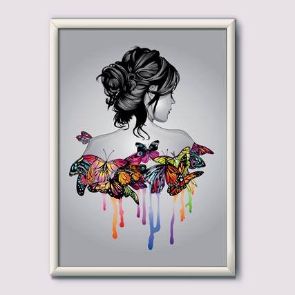 Quadro Decorativo Borboletas - quadro decorativo em ambiente decorado
