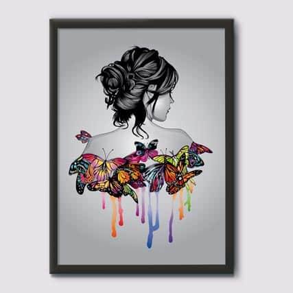Quadro Decorativo Borboletas | Wallze